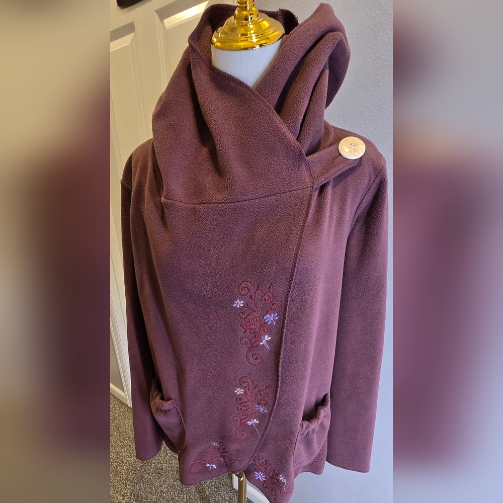 Chic Plum Cowl Neck Sweater